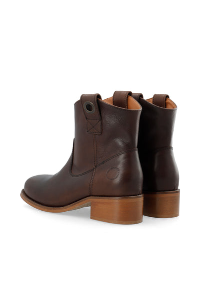 CASHOTT CASVILMA LOW CUT BOOT Ankle Boots Dark Brown