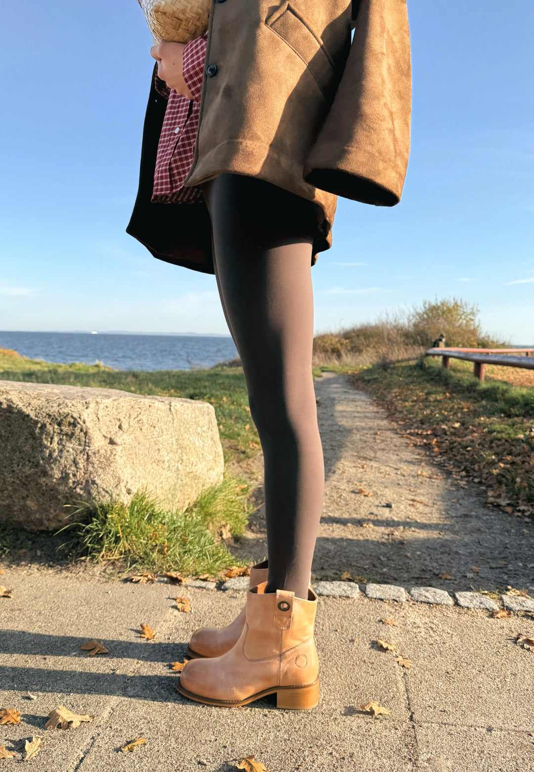 CASHOTT CASVILMA LOW CUT BOOT WAXY LEATHER Pull On Dark Tan