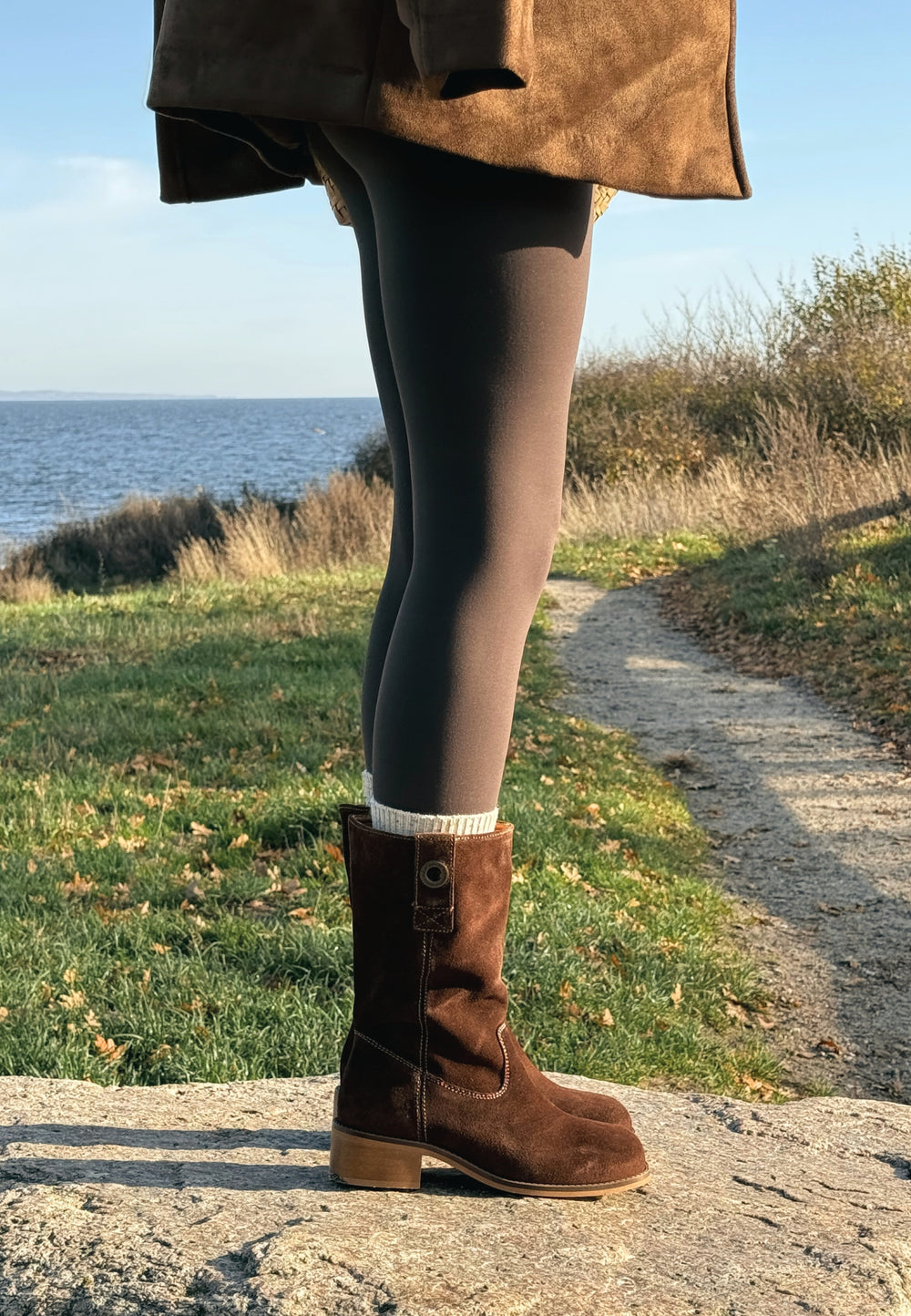 CASHOTT CASVILMA MID CUT BOOT SUEDE *Pull On Dark Brown