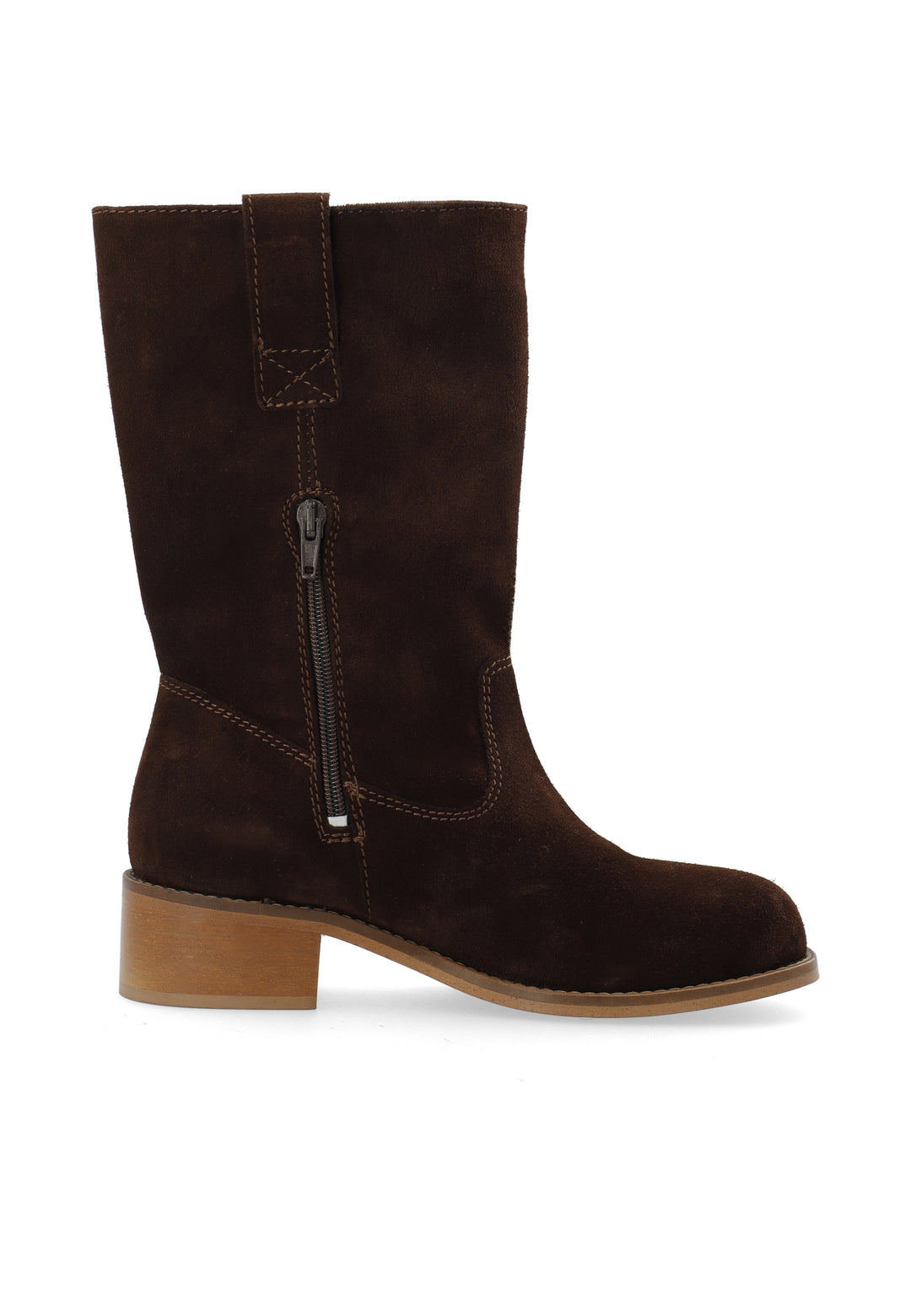 CASHOTT CASVILMA MID CUT BOOT SUEDE Pull On Dark Brown