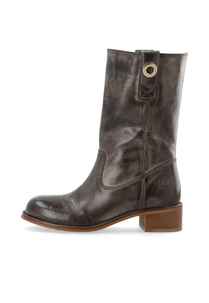 CASHOTT CASVILMA MID CUT BOOT WAXY LEATHER *Pull On Coffee