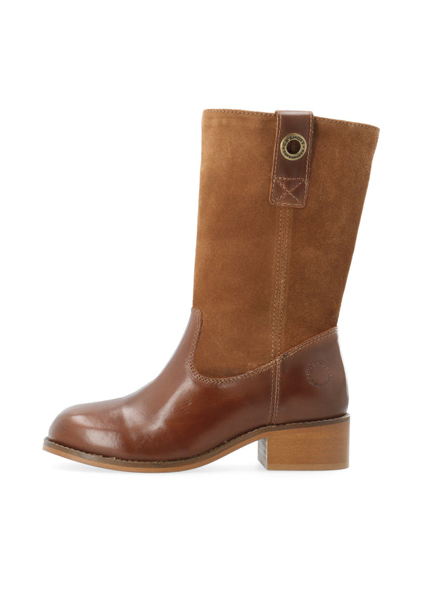 CASHOTT CASVILMA MID CUT MIX *Pull On Cognac