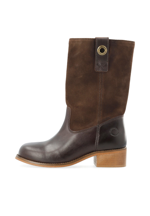 CASHOTT CASVILMA MID CUT MIX *Pull On Dark Brown