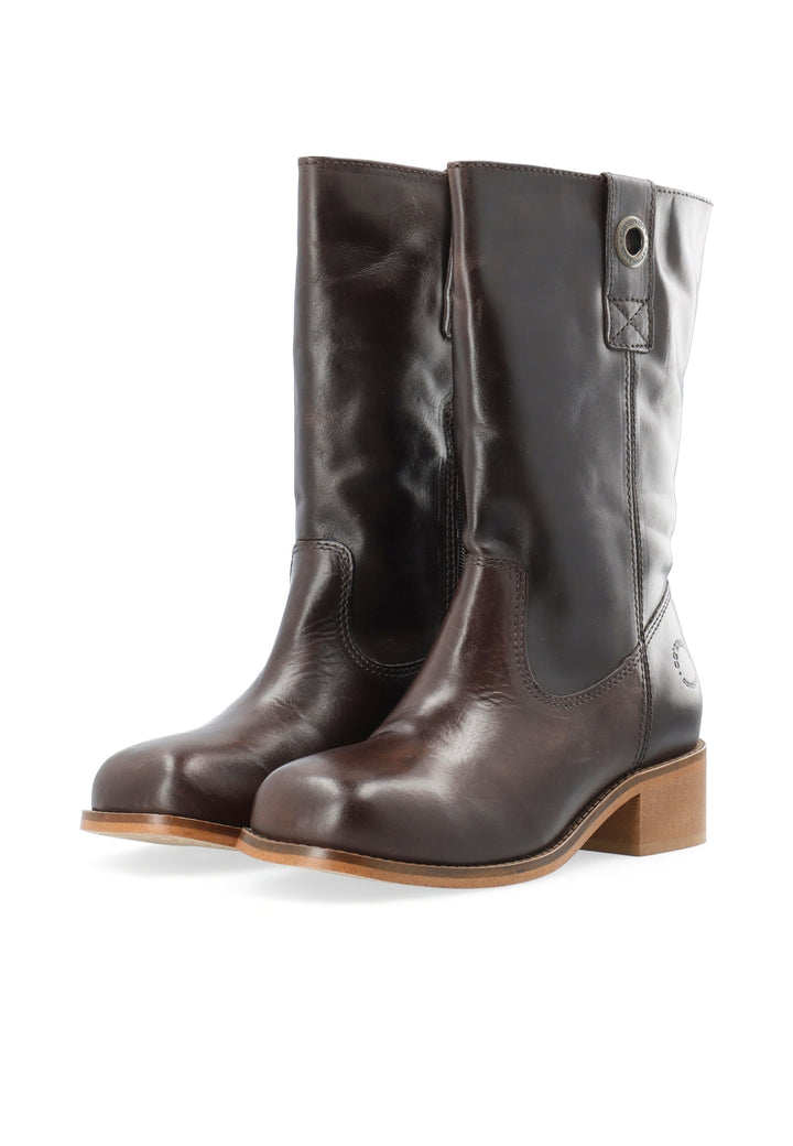 CASHOTT CASVILMA MID CUT STONE *Pull On Dark Brown