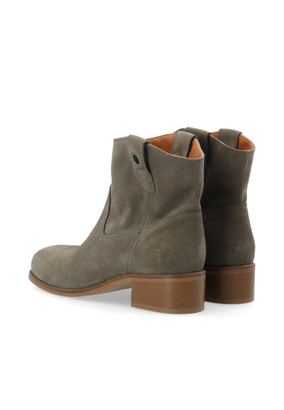 CASHOTT CASVILMA Pull On Low Cut Boot Suede Ankle Boots Taupe