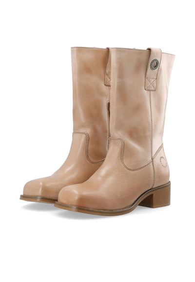CASHOTT CASVILMA MID CUT BOOT Pull On Light Cognac