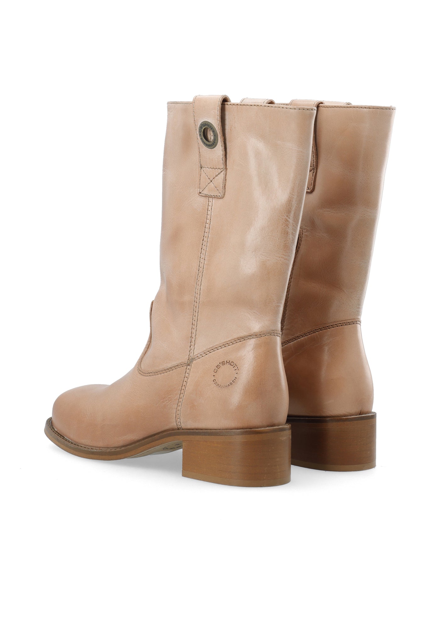 CASHOTT CASVILMA MID CUT BOOT Pull On Light Cognac