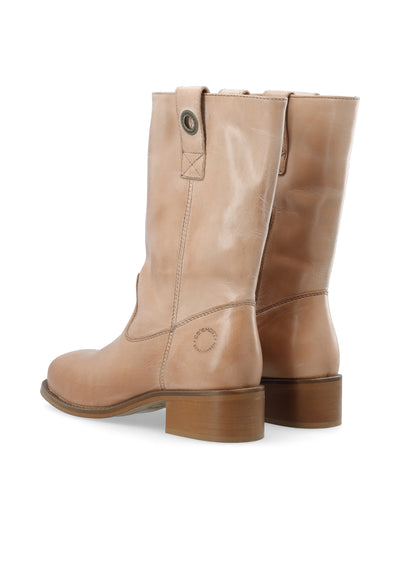 CASHOTT CASVILMA MID CUT BOOT Pull On Light Cognac