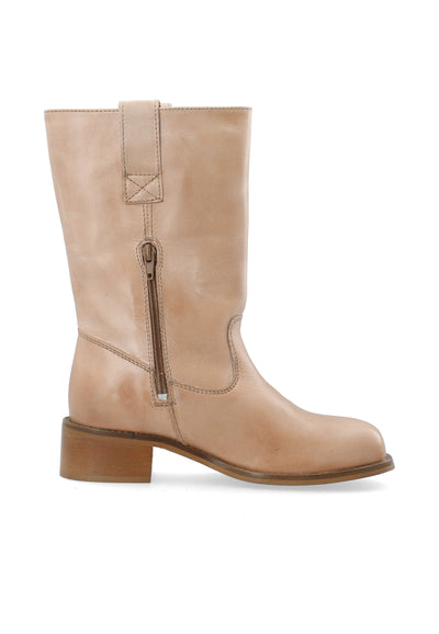 CASHOTT CASVILMA MID CUT BOOT Pull On Light Cognac