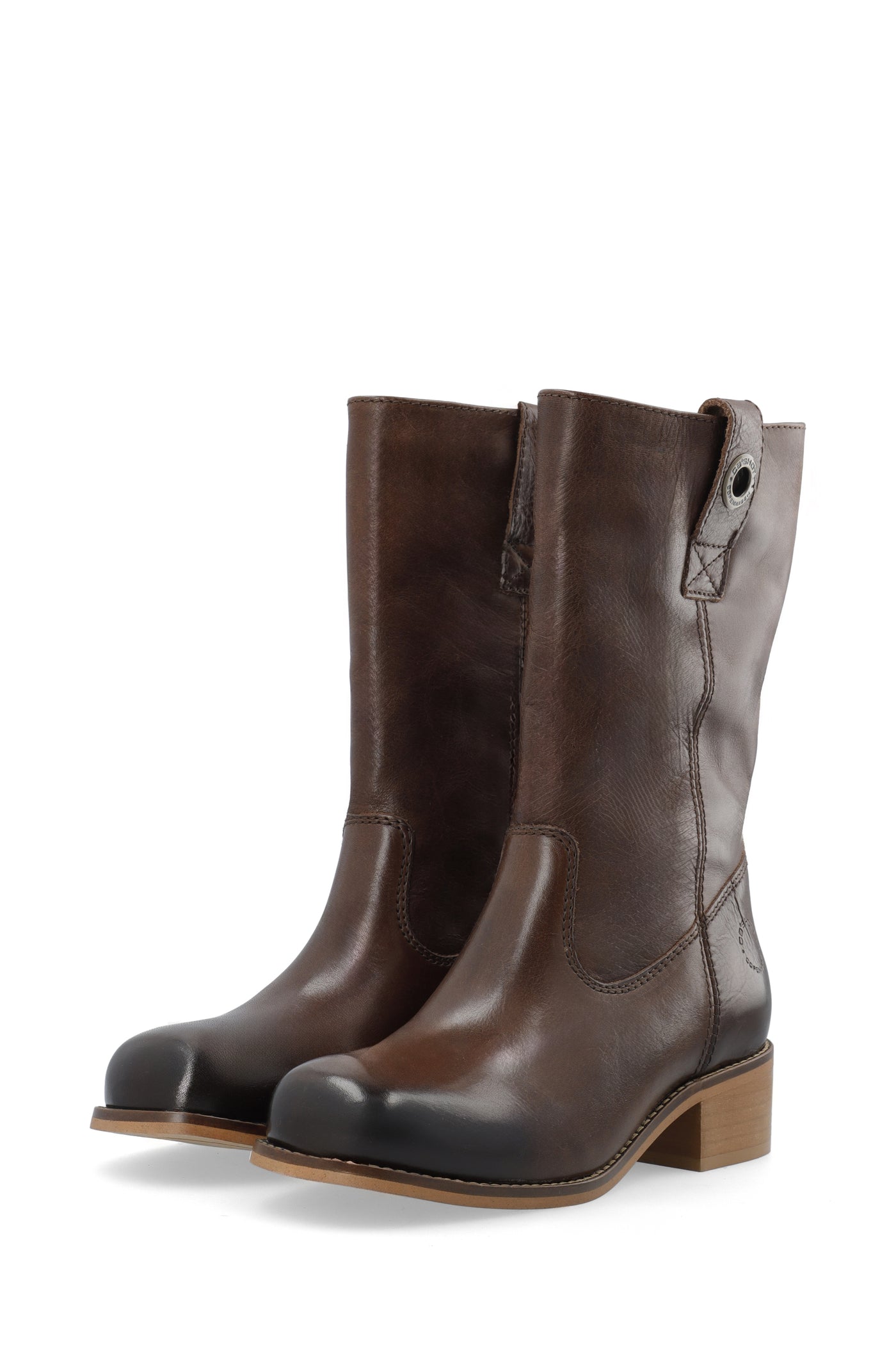 CASHOTT CASVILMA WARM LINED MID CUT BOOT Pull On Dark Brown