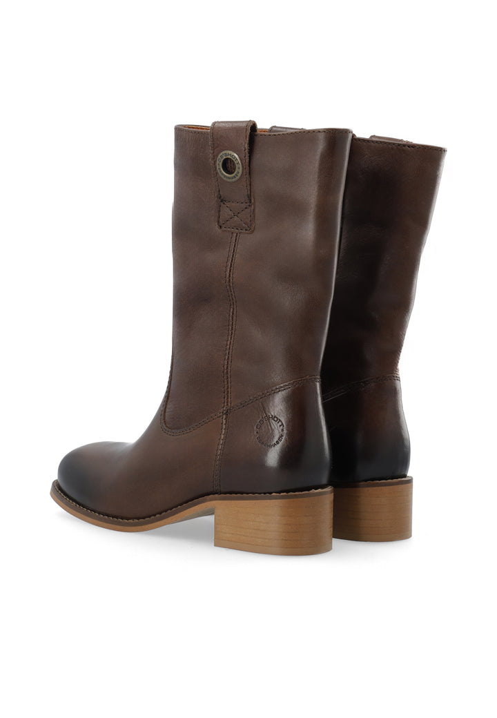 CASHOTT CASVILMA WARM LINED MID CUT BOOT Pull On Dark Brown