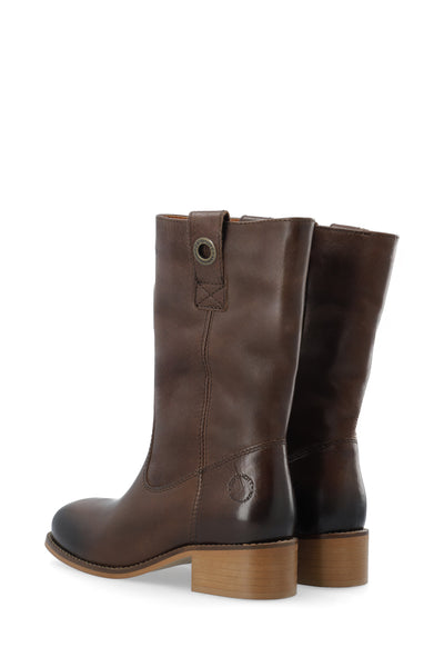 CASHOTT CASVILMA WARM LINED MID CUT BOOT Pull On Dark Brown