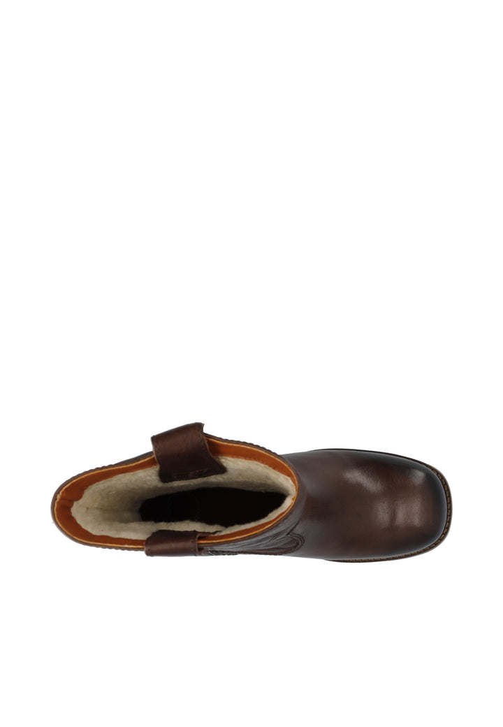 CASHOTT CASVILMA WARM LINED MID CUT BOOT Pull On Dark Brown