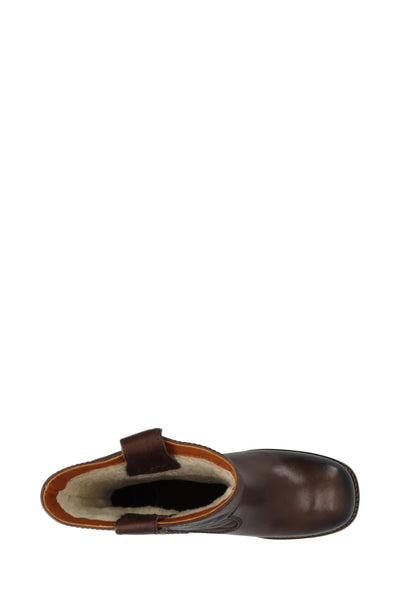 CASHOTT CASVILMA WARM LINED MID CUT BOOT Pull On Dark Brown