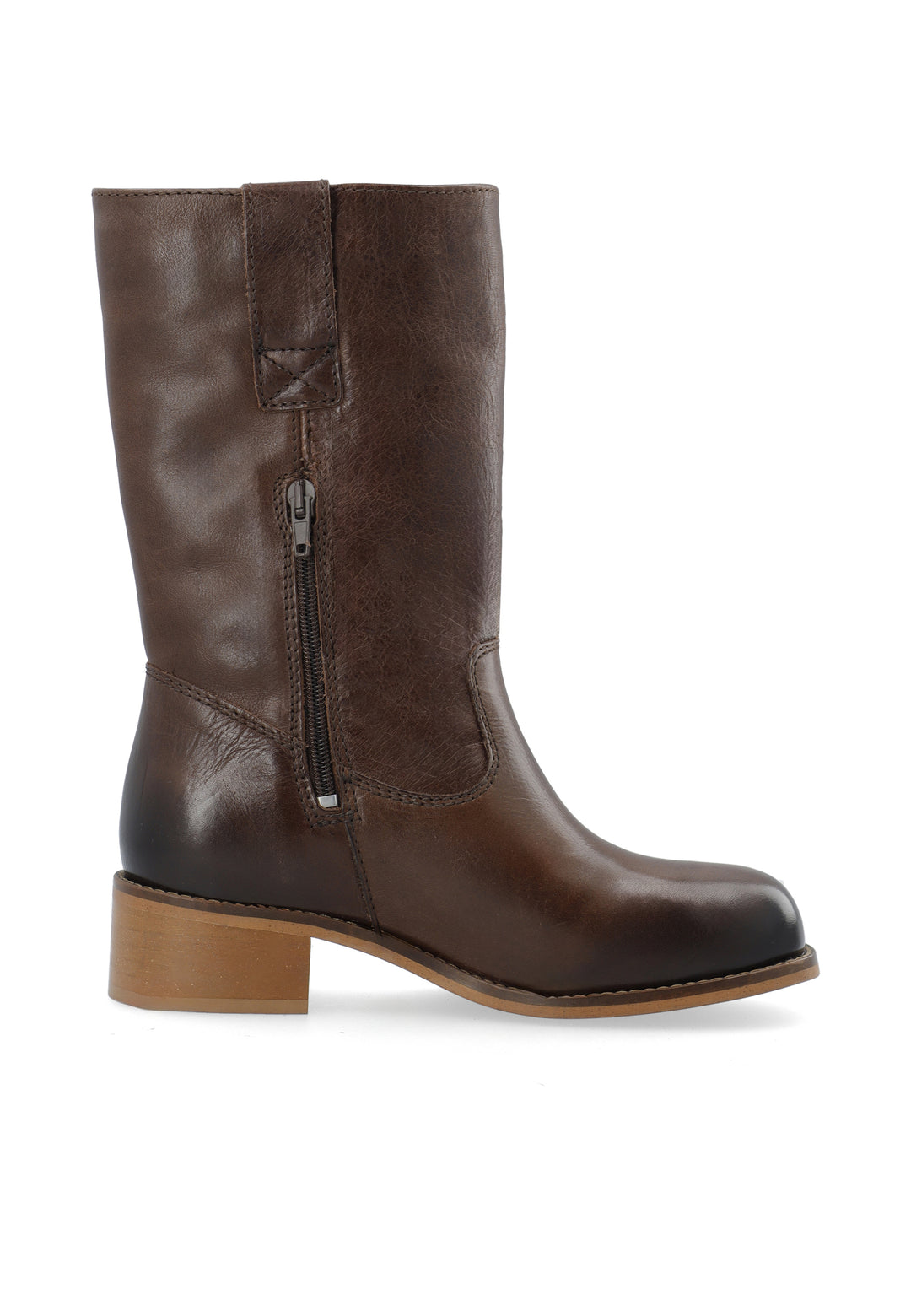 CASHOTT CASVILMA WARM LINED MID CUT BOOT Pull On Dark Brown