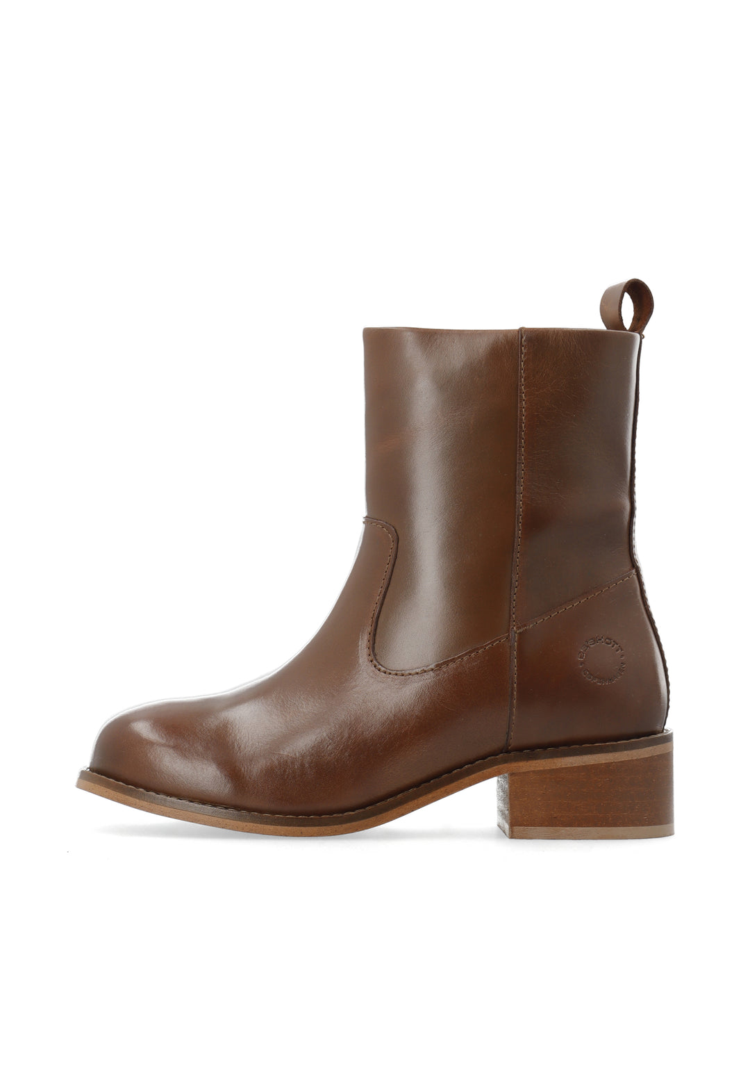 CASHOTT CASVILMA ZIP BOOT - Leather *Zip Boot Cognac