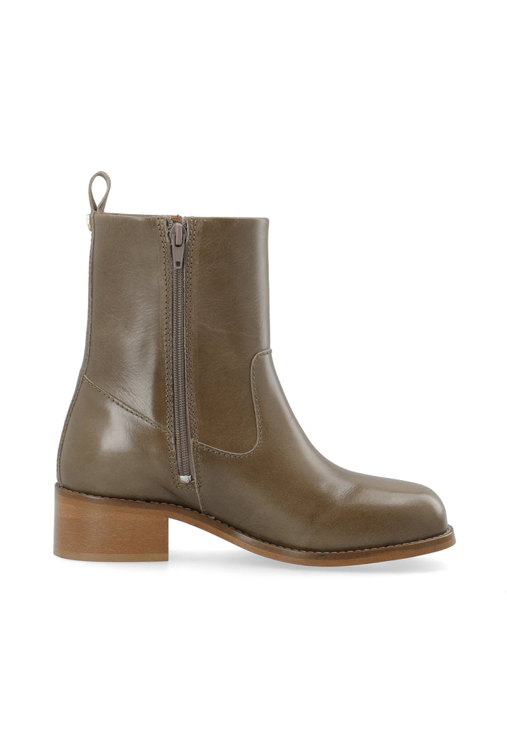 CASHOTT CASVILMA ZIP BOOT - Leather *Zip Boot Taupe