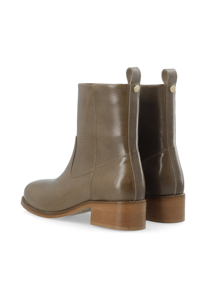 CASHOTT CASVILMA ZIP BOOT - Leather *Zip Boot Taupe