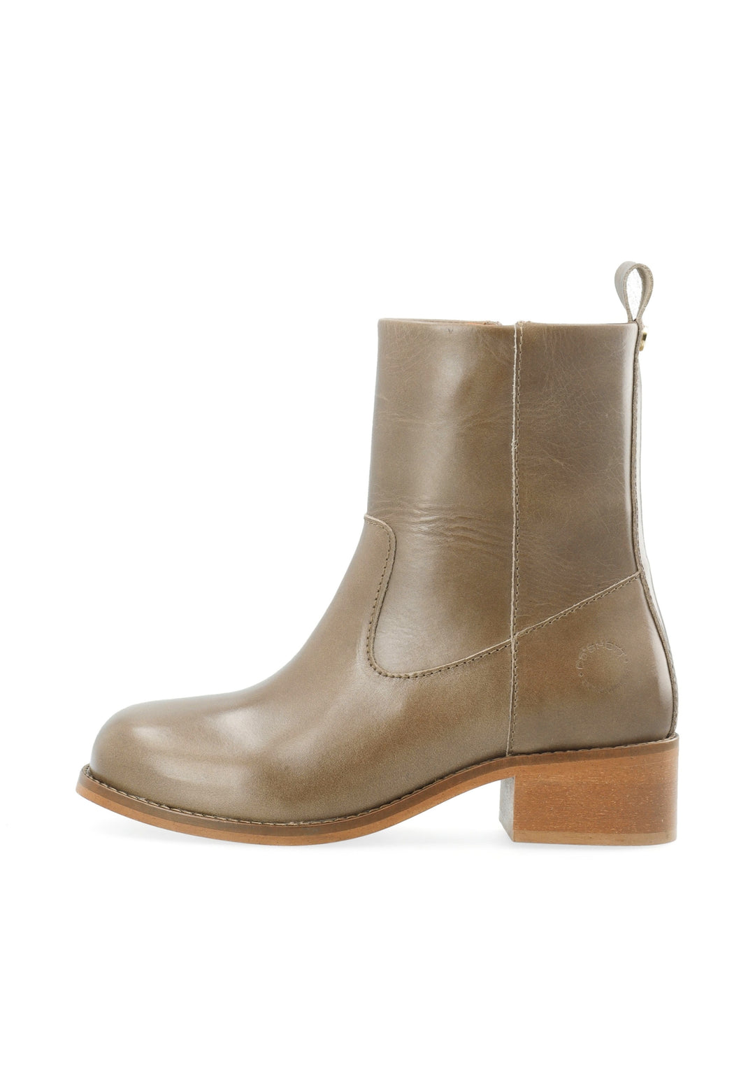 CASHOTT CASVILMA ZIP BOOT - Stone Leather *Zip Boot Taupe