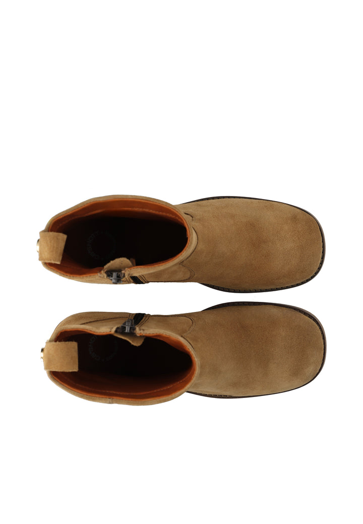 CASHOTT CASVILMA ZIP BOOT SUEDE *Zip Boot Mushroom